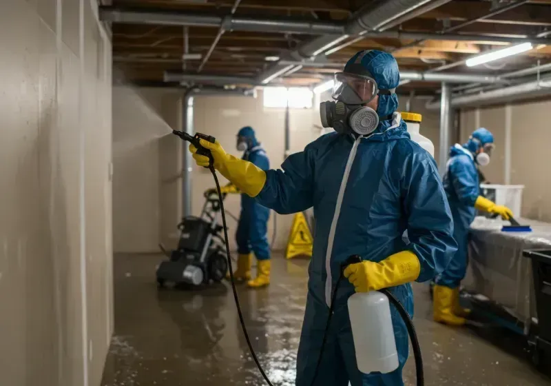 Basement Sanitization and Antimicrobial Treatment process in Novato, CA